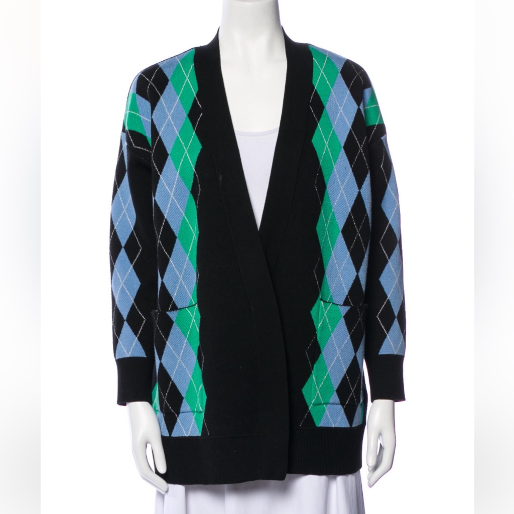 Sandro Printed V-Neck Sweater